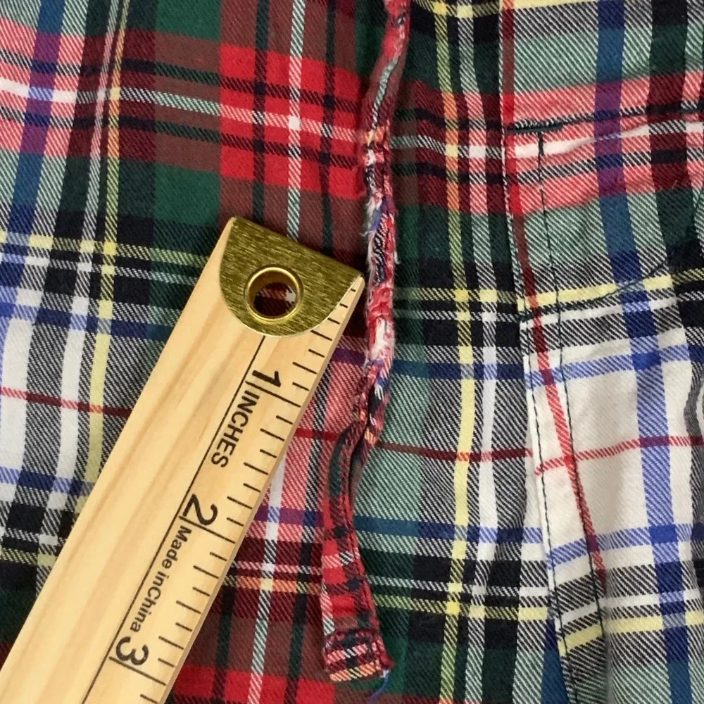 Polo Ralph Lauren Tartan Plaid Pajama Pants Mens M Red Green Cotton Pony Lounge